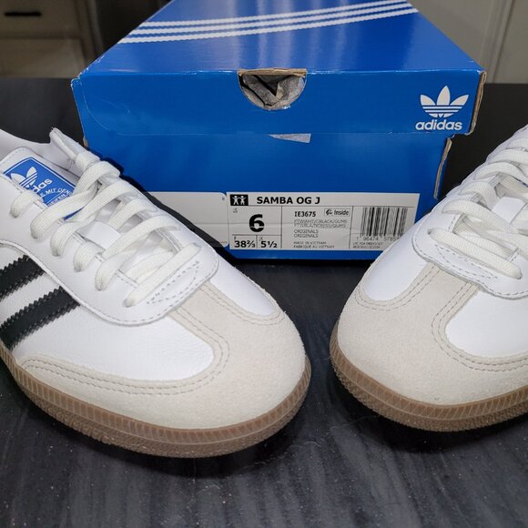 Adidas Samba Originals OG White/Black IE3675 Big Kids J Sz 6 / Women's Sz 7/7.5 - Picture 2 of 16